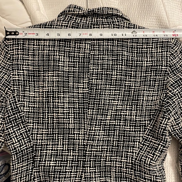 Michael Kors black and white tweed three-quarter sleeves jacket - Picture 4 of 5
